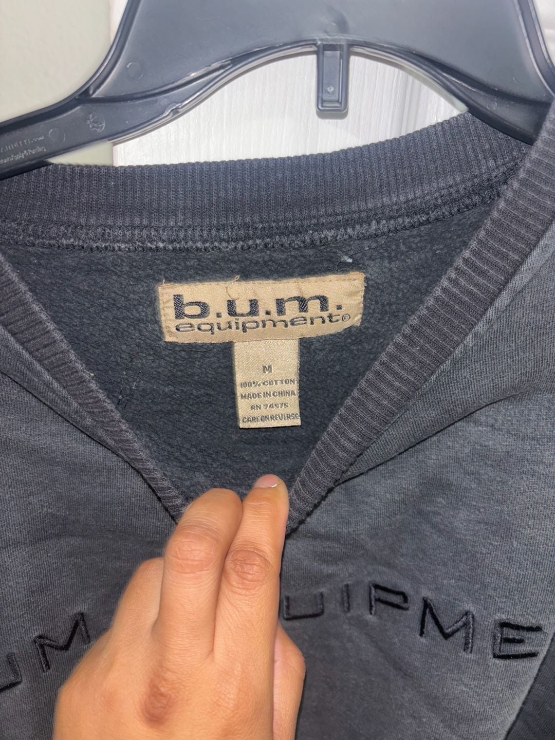 BUM Equipment Sweatshirt Size M Black Vintage Crewneck 3