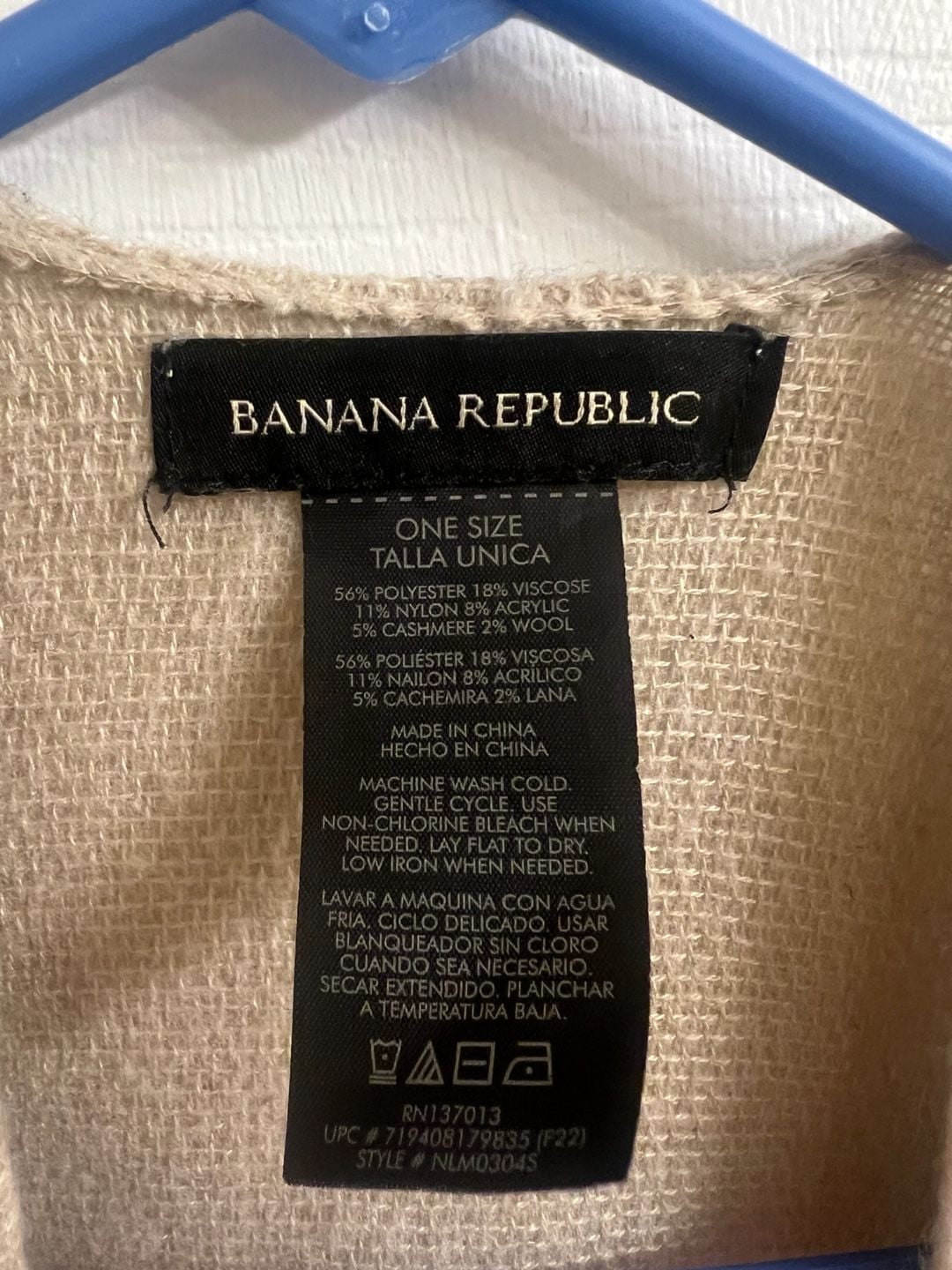 Banana Republic Plaid Wrap Poncho One Size Beige Black NLM0304S Boho 4