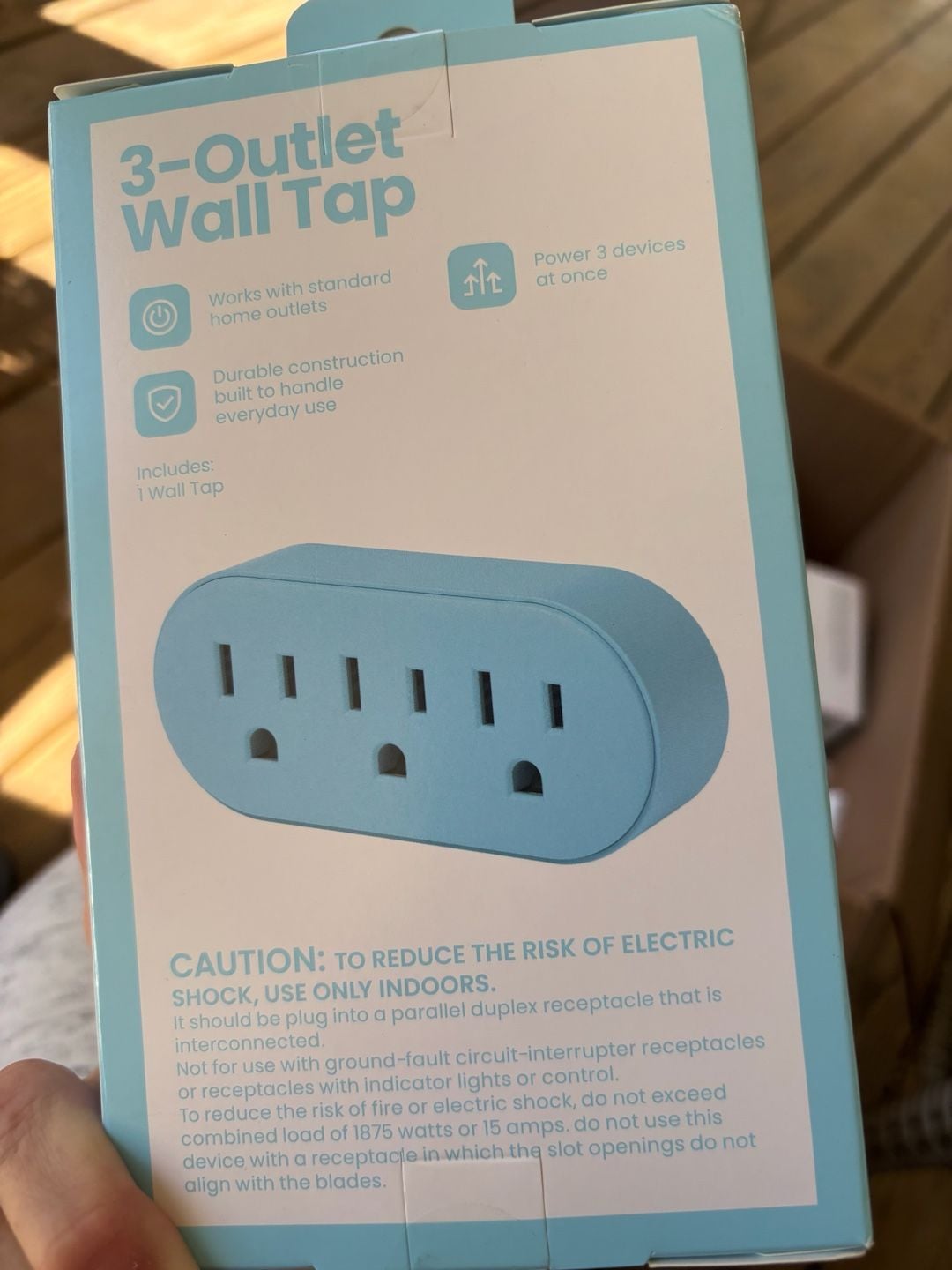 3-Outlet Wall Tap Blue Slim Space-Saving Design 2