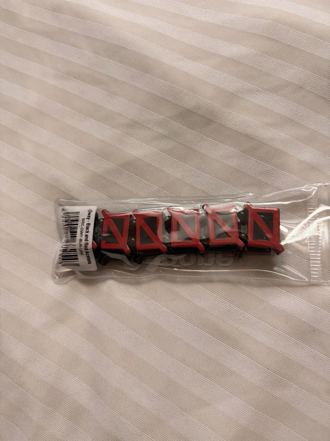 Oneone Ninenine Oway Black and Red Acetate Bracelet 2
