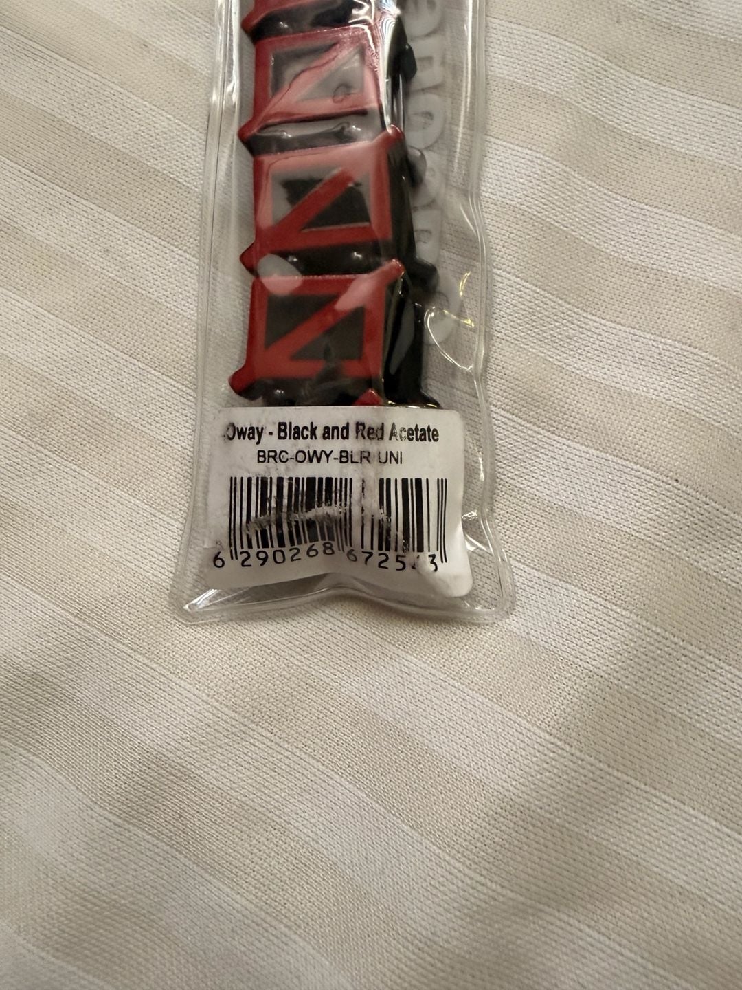 Oneone Ninenine Oway Black and Red Acetate Bracelet 3