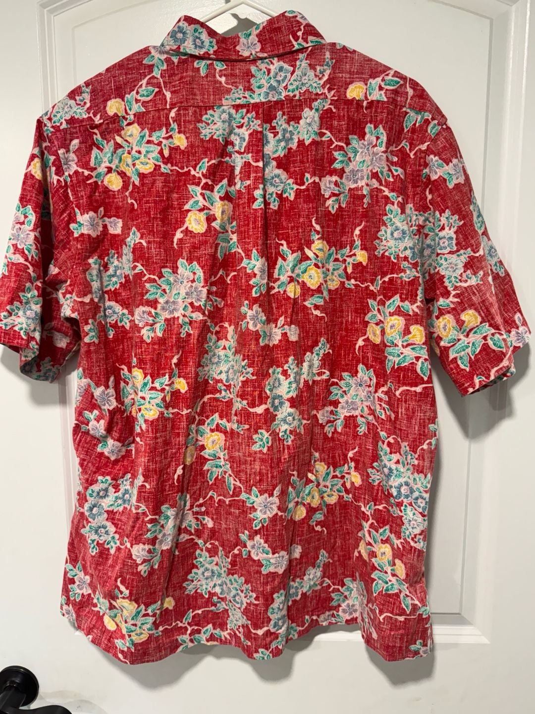 Hawaiian Floral Aloha Pullover Shirt Coastal Grandpa Resort Red Size XL 3