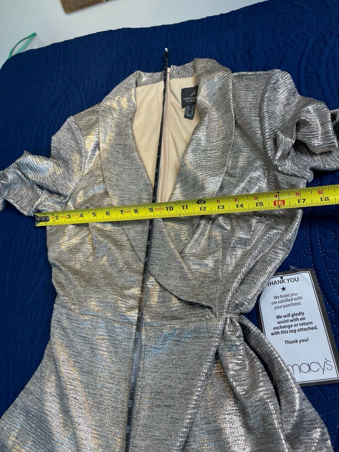 Adrianna Papell Silver Metallic Jumpsuit | Glam Party & Holiday Outfit 5