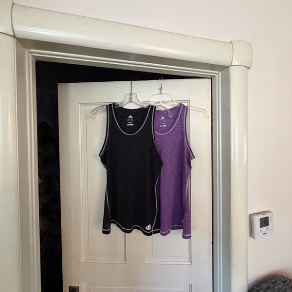 Adidas Climalite Tank Tops Size M Lot of 2 Black Purple