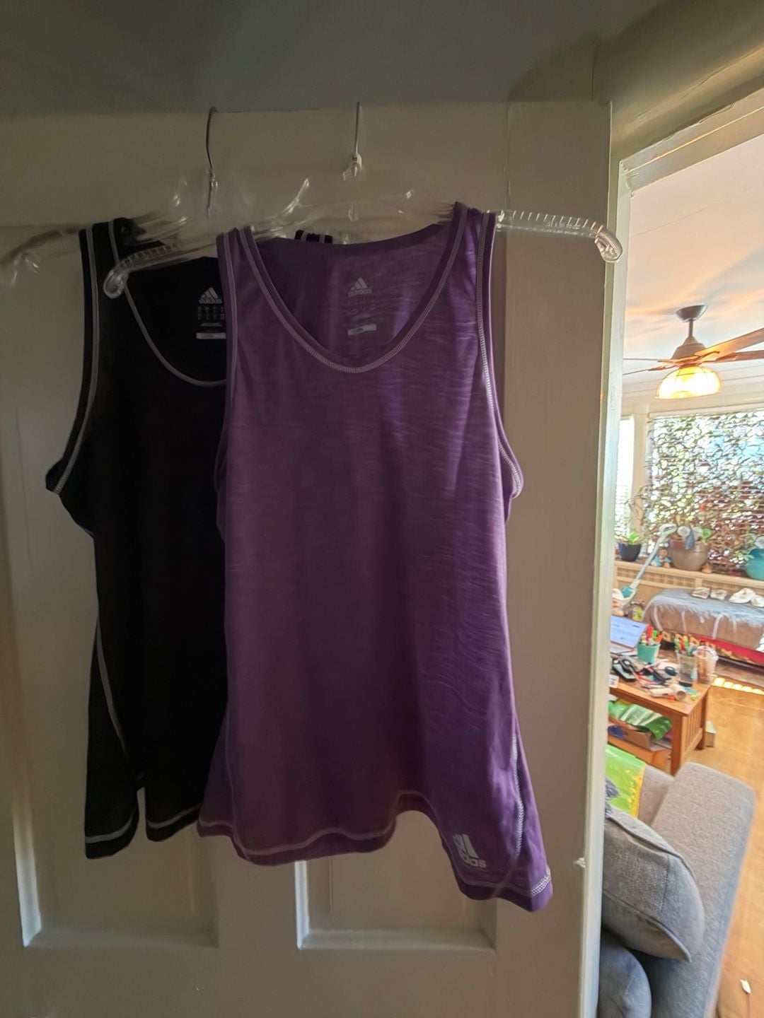 Adidas Climalite Tank Tops Size M Lot of 2 Black Purple 8