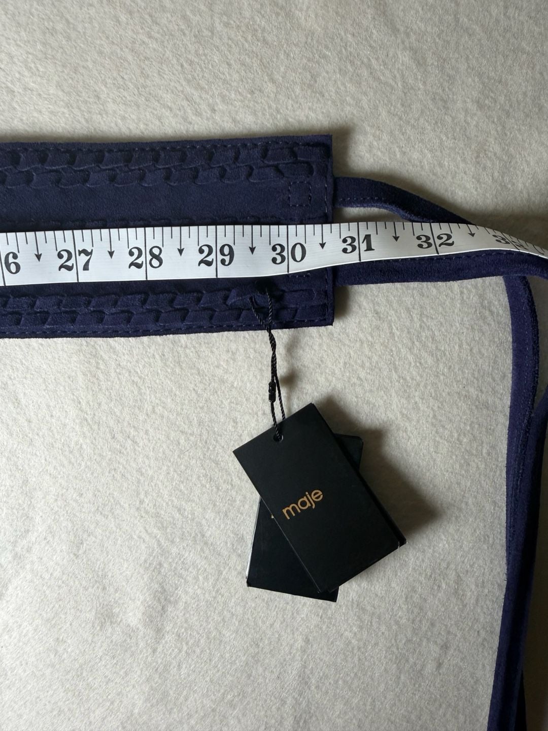 Maje Banoushka wrap boho Suede Belt Tu Purple 5