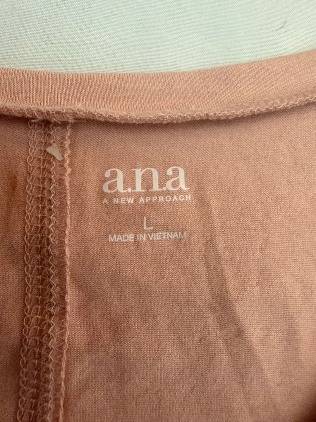 a.n.a A New Approach Women’s Large Dusty Rose Metallic Stripe Long Sleeve Top 8
