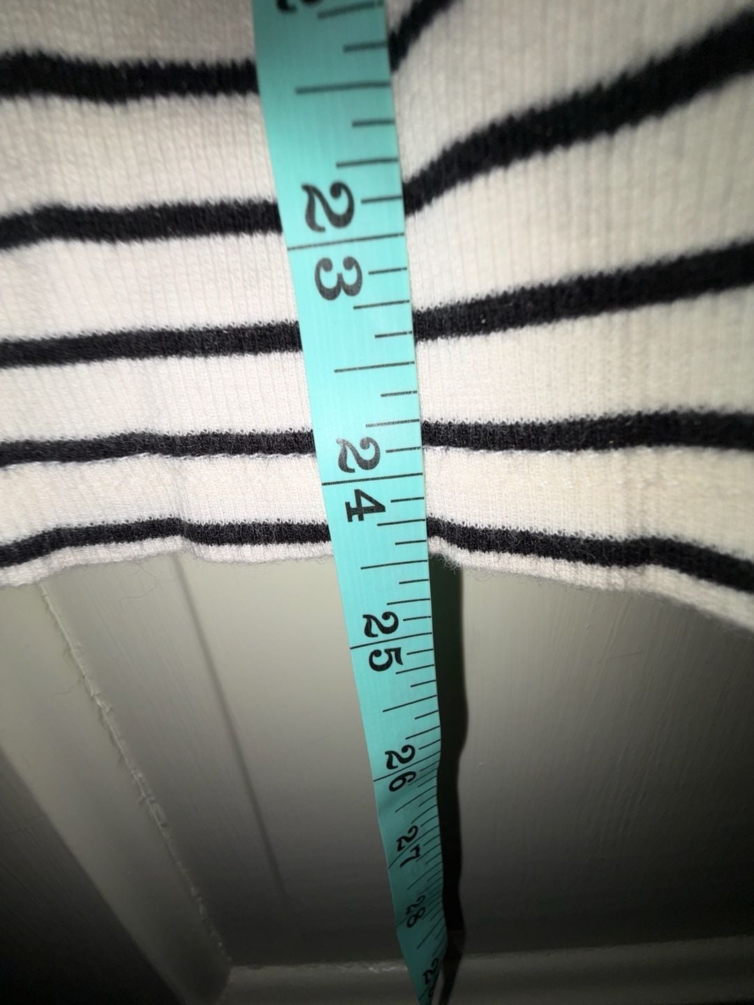 Time and Tru Long Sleeve Striped Ribbed T-Shirt Size M (8-10) 6