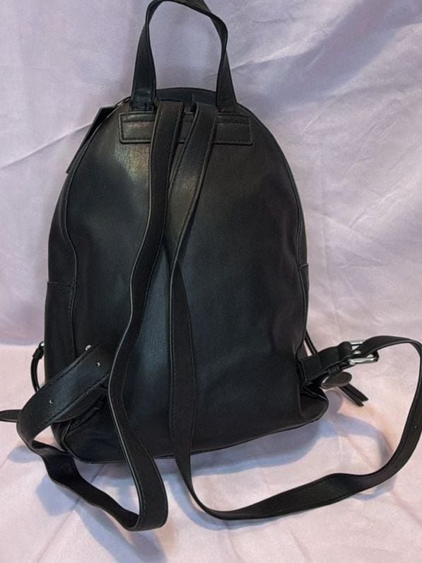 DKNY 10018 Backpack Size 1SZ Black Silver Logo 3