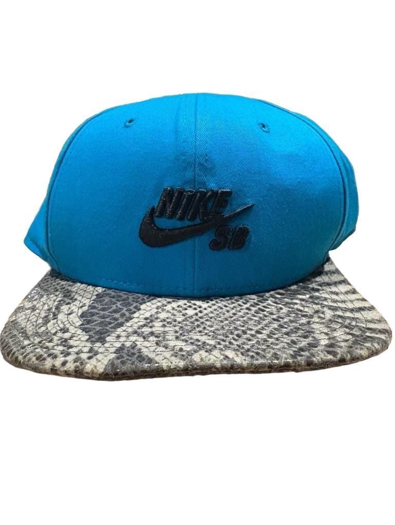 Nike SB Icon Pro Snapback Hat One Size Blue Black Snake Print 2
