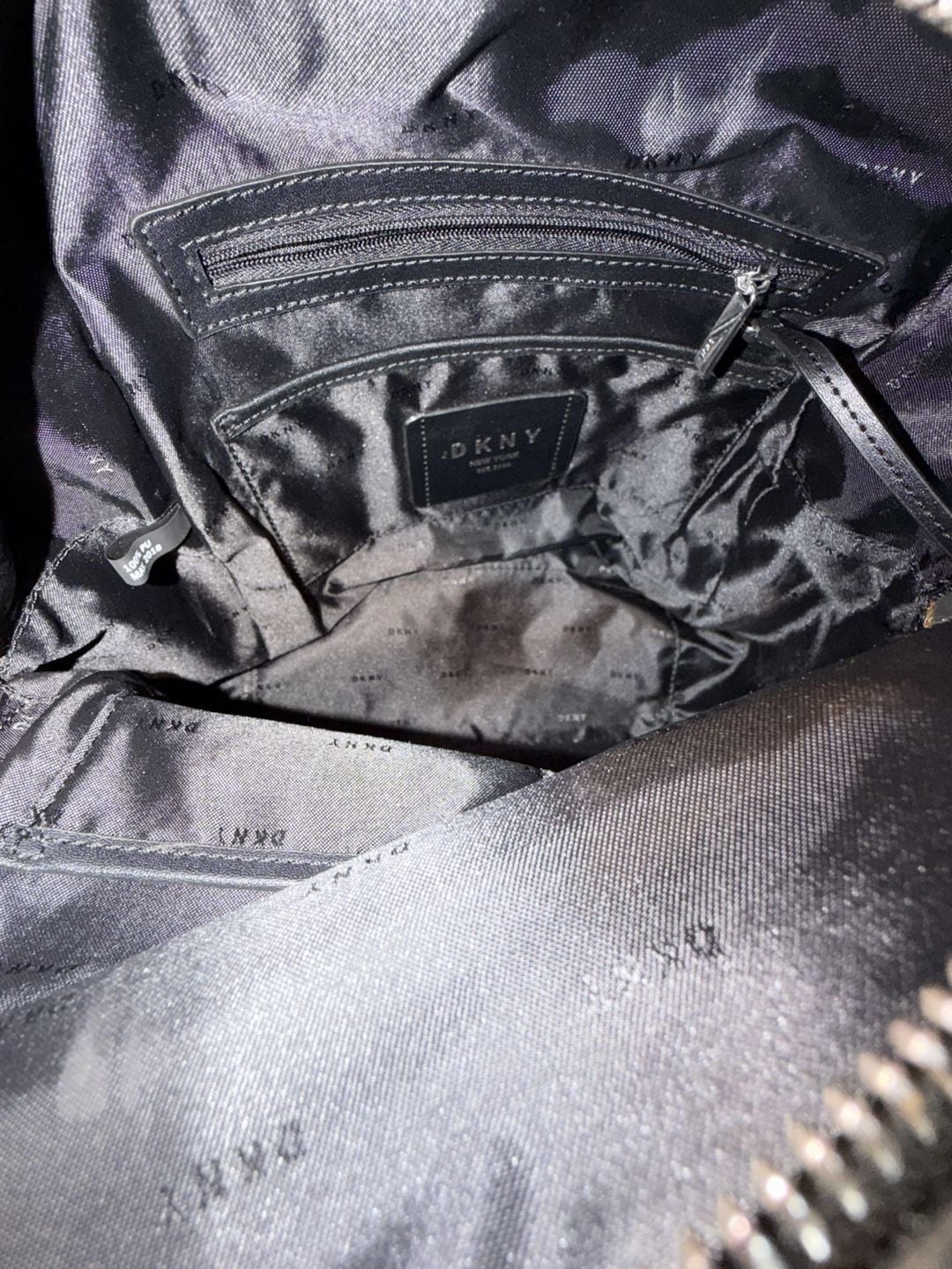 DKNY 10018 Backpack Size 1SZ Black Silver Logo 5