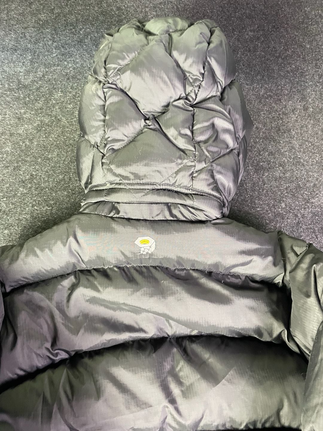 Mountain Hardwear Puffer Jacket Size XS Black Down Hooded 11