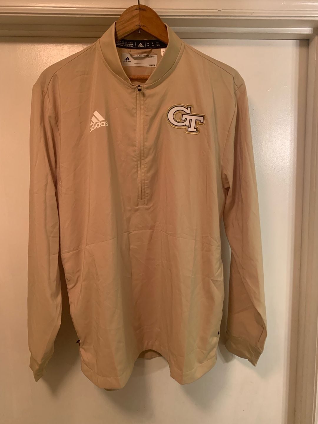 Adidas Georgia Tech Yellow Jackets Quarter-Zip Size M Gold 2