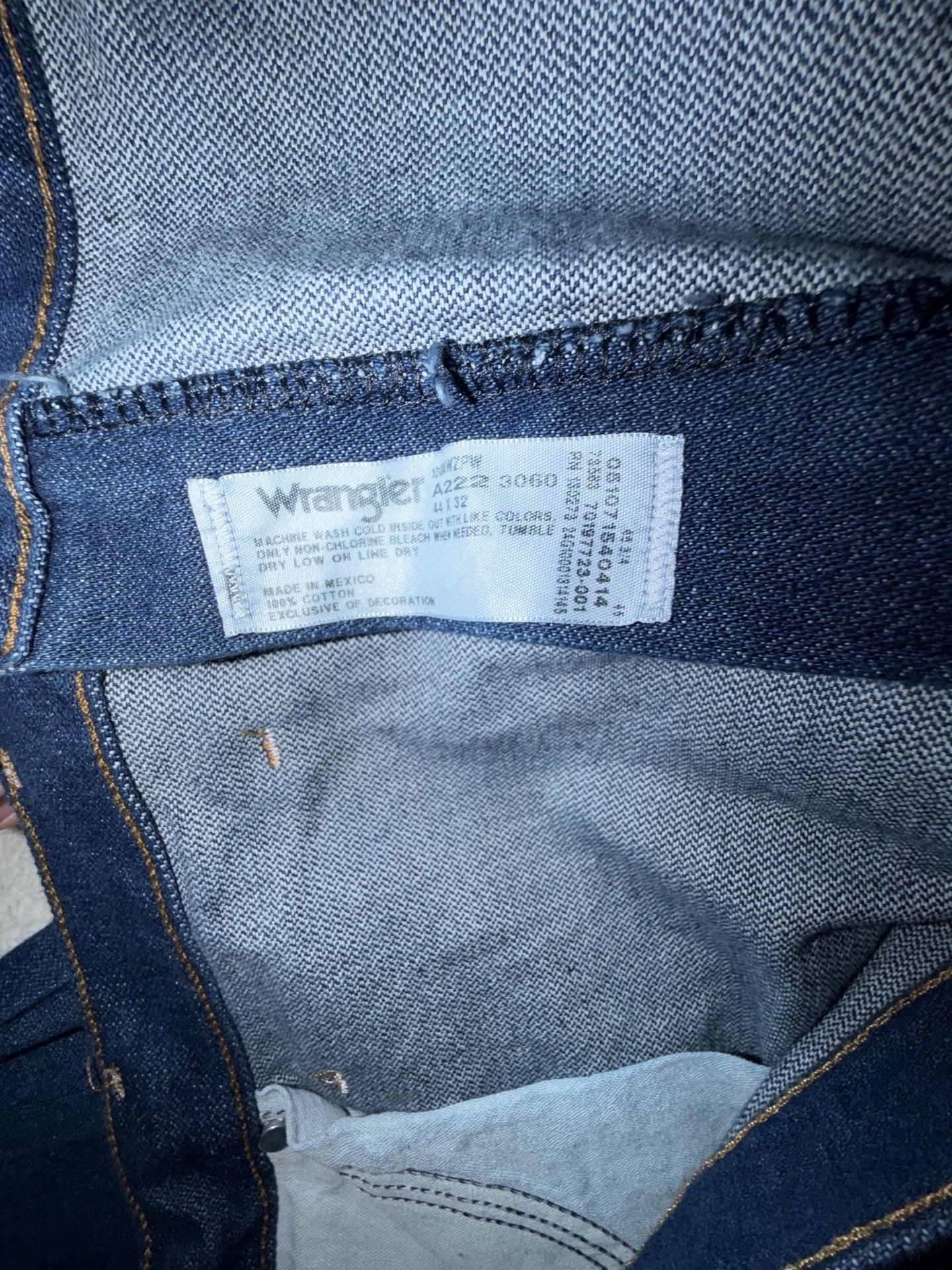 Wrangler 13MWZ Jeans Size 44 x 32 Blue Denim Cowboy Cut 3