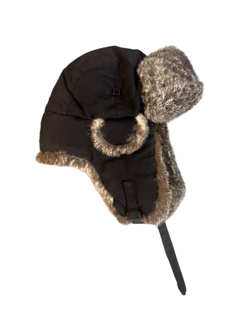 Yukon Tracks Trapper Hat Size L Black Genuine Fur Winter Bomber Earflap 2