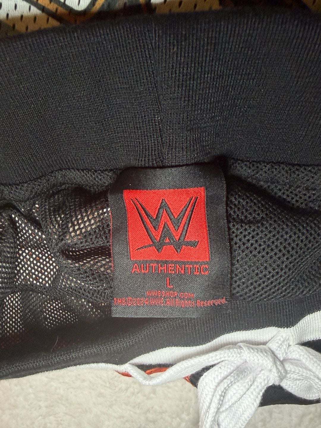 WWE SummerSlam Cleveland Basketball Shorts Mesh Black Orange 8