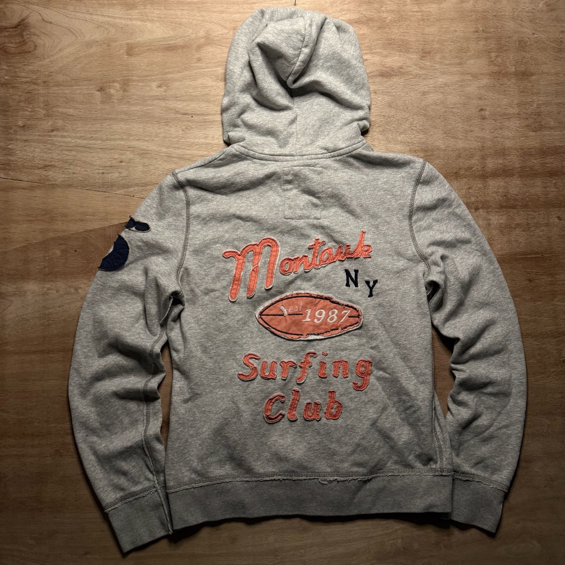 Vintage Y2K Aeropostale XL Montauk Surfing Club Full Zip Graphic Hoodie 3