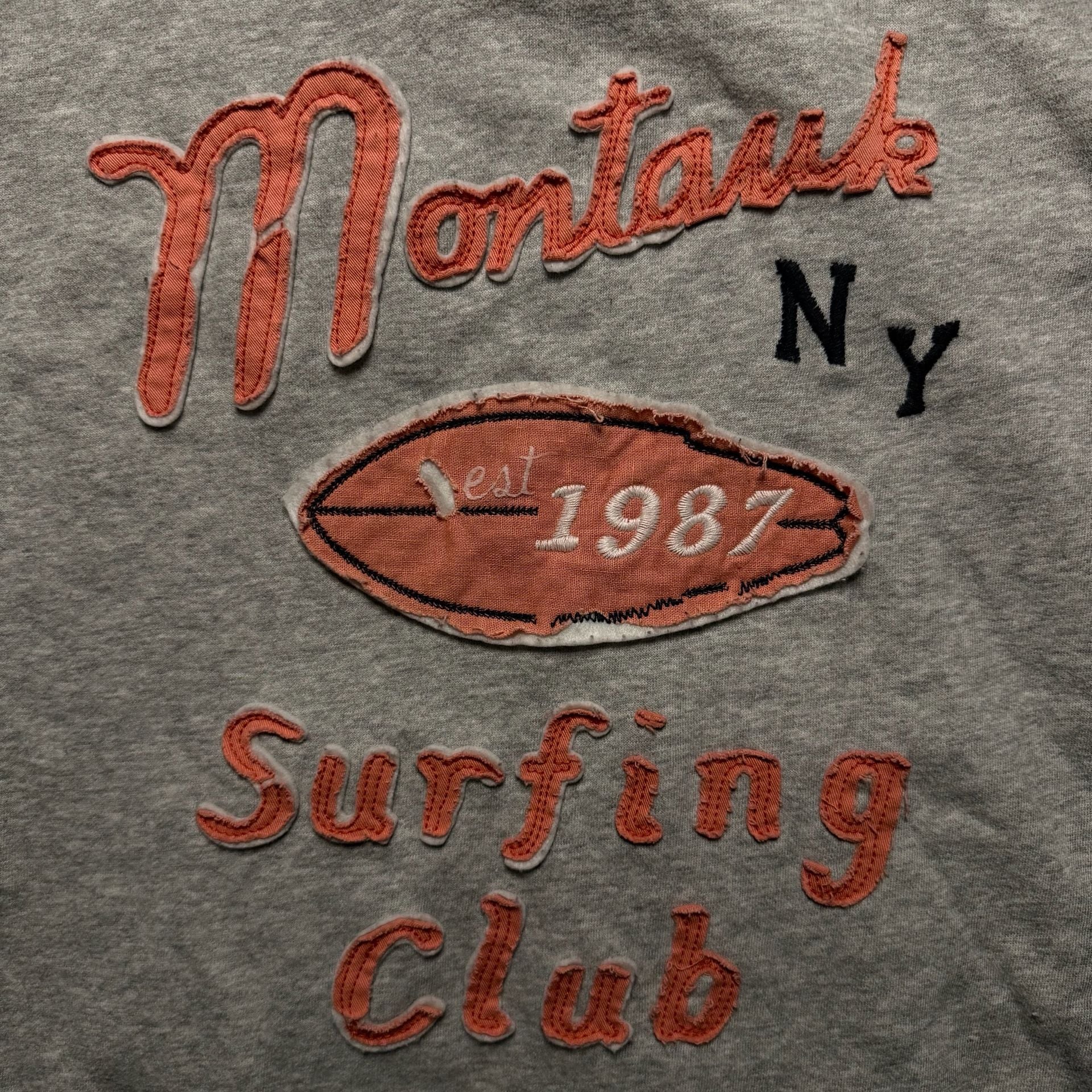 Vintage Y2K Aeropostale XL Montauk Surfing Club Full Zip Graphic Hoodie 8