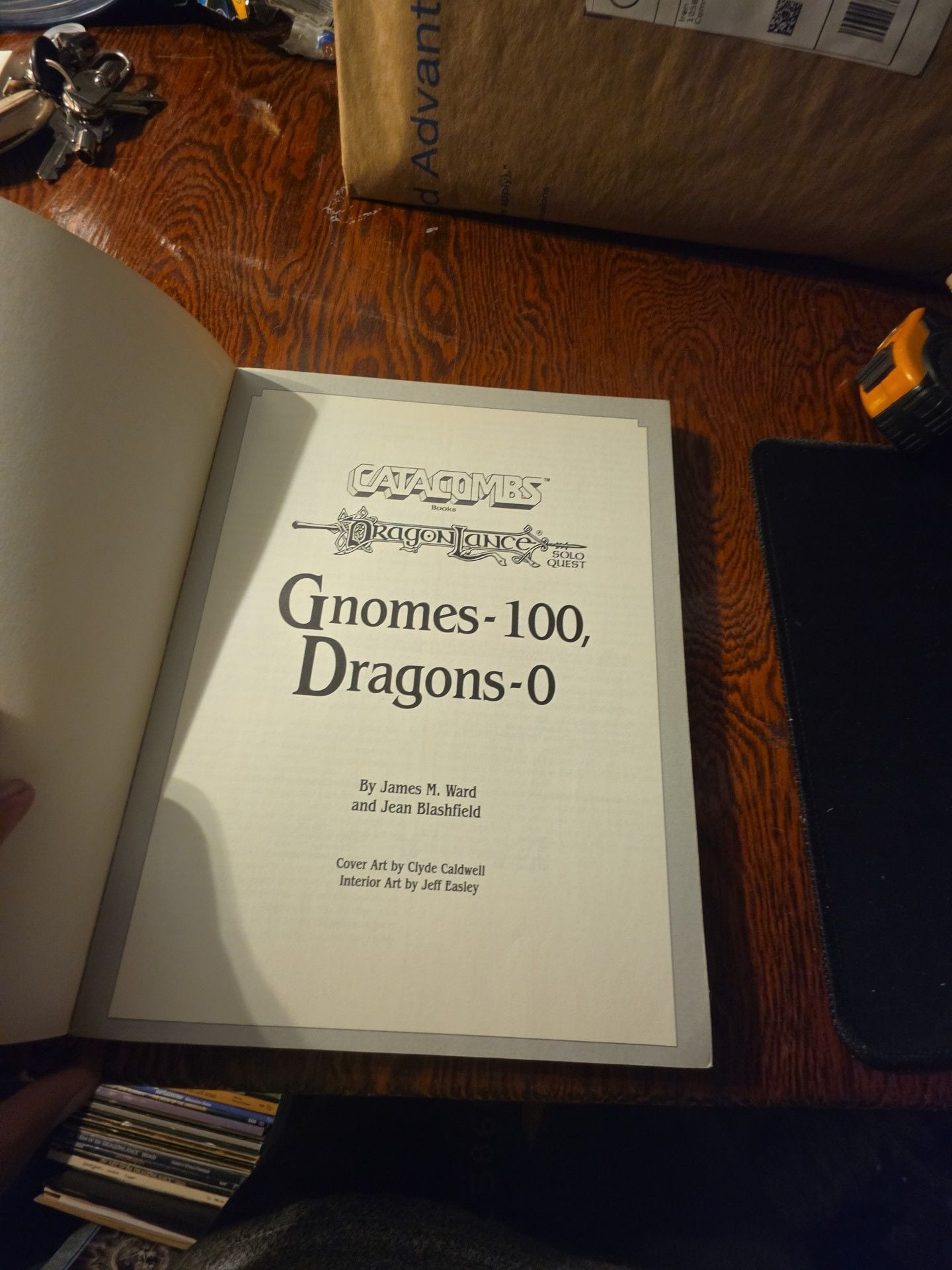TSR Dragonlance Gnomes-100, Dragons-0 Solo Quest Book Catacombs 8421 2