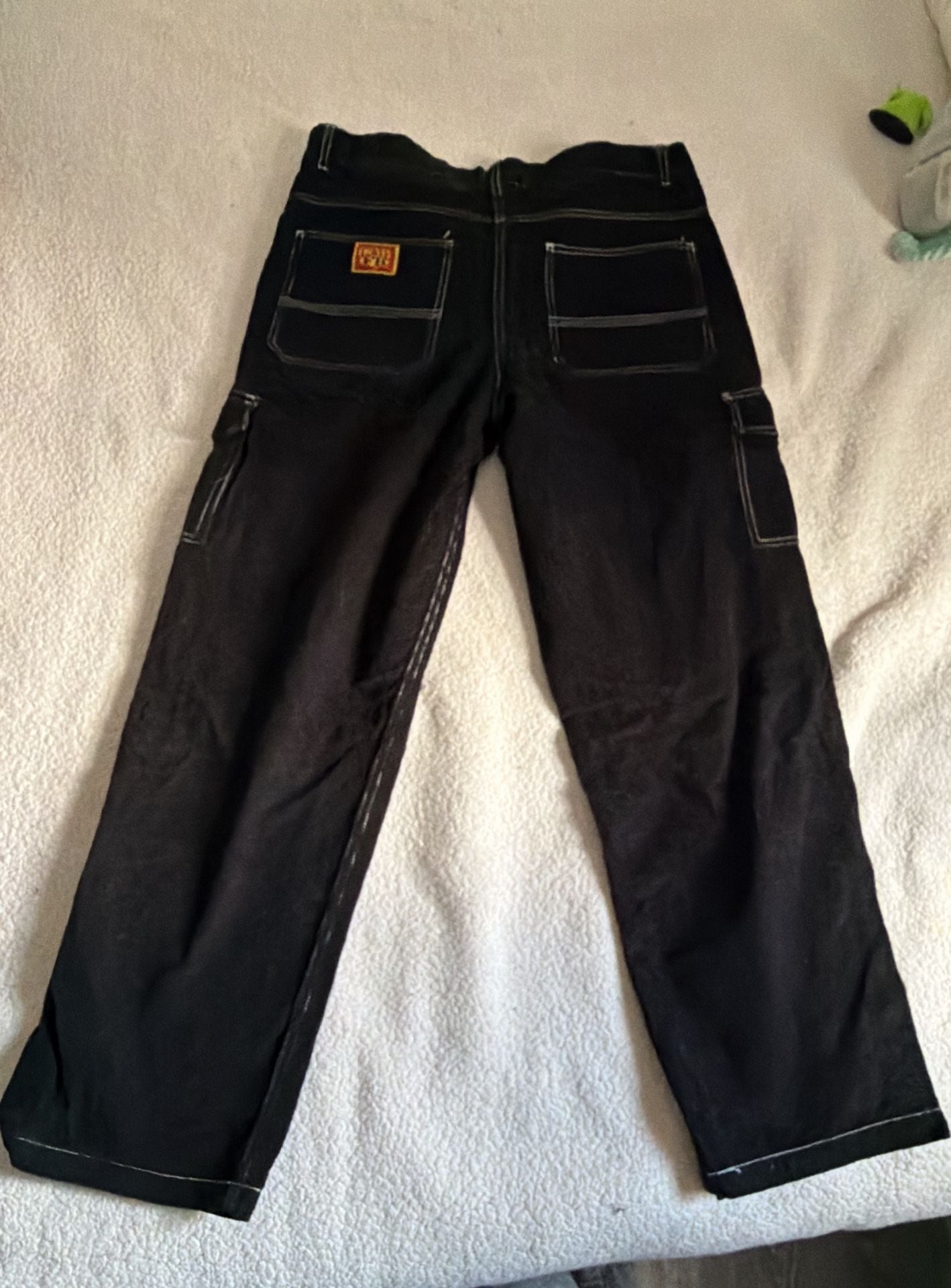 FB County Corduroy Cargo Pants Size 40x32 Black 2