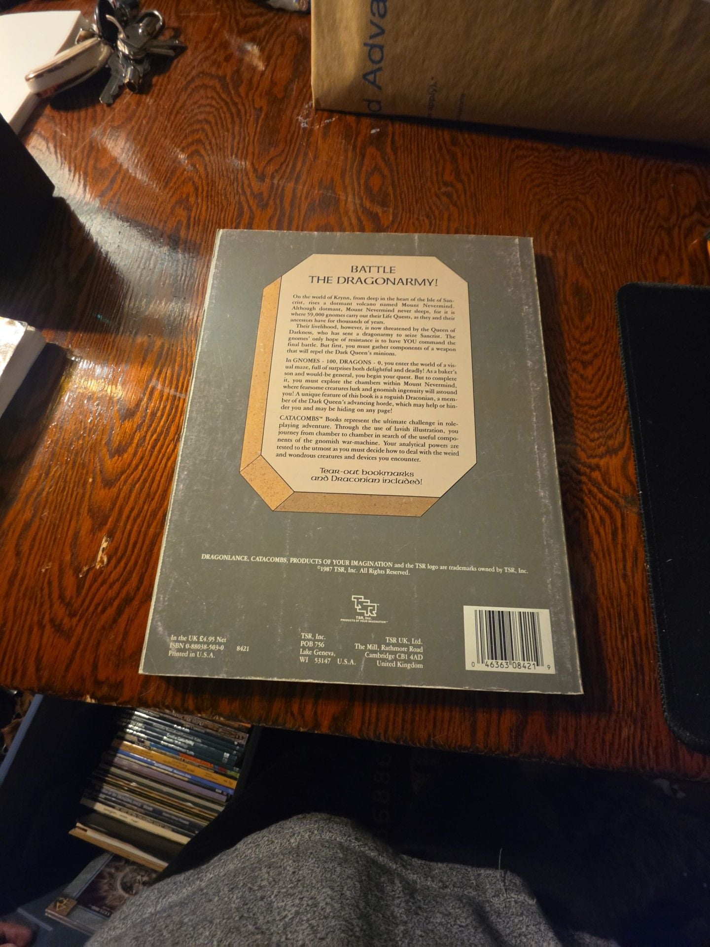 TSR Dragonlance Gnomes-100, Dragons-0 Solo Quest Book Catacombs 8421 4