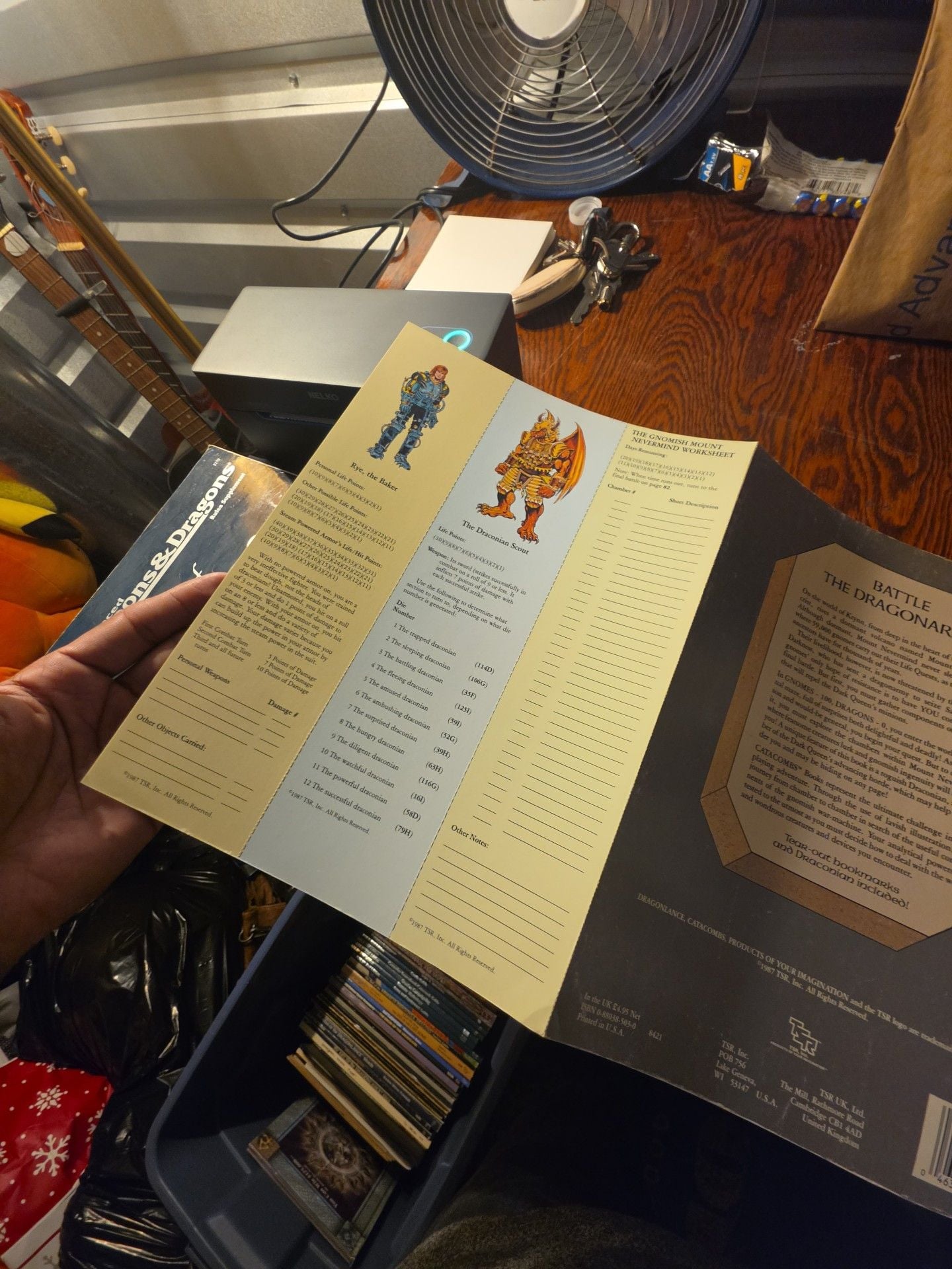 TSR Dragonlance Gnomes-100, Dragons-0 Solo Quest Book Catacombs 8421 5