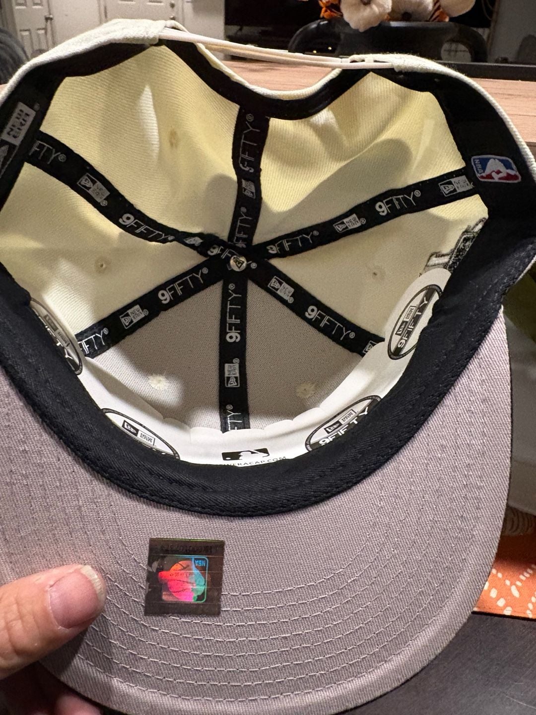 New Era Chicago Bulls 9FIFTY Snapback Hat Cream Black Established 66 6
