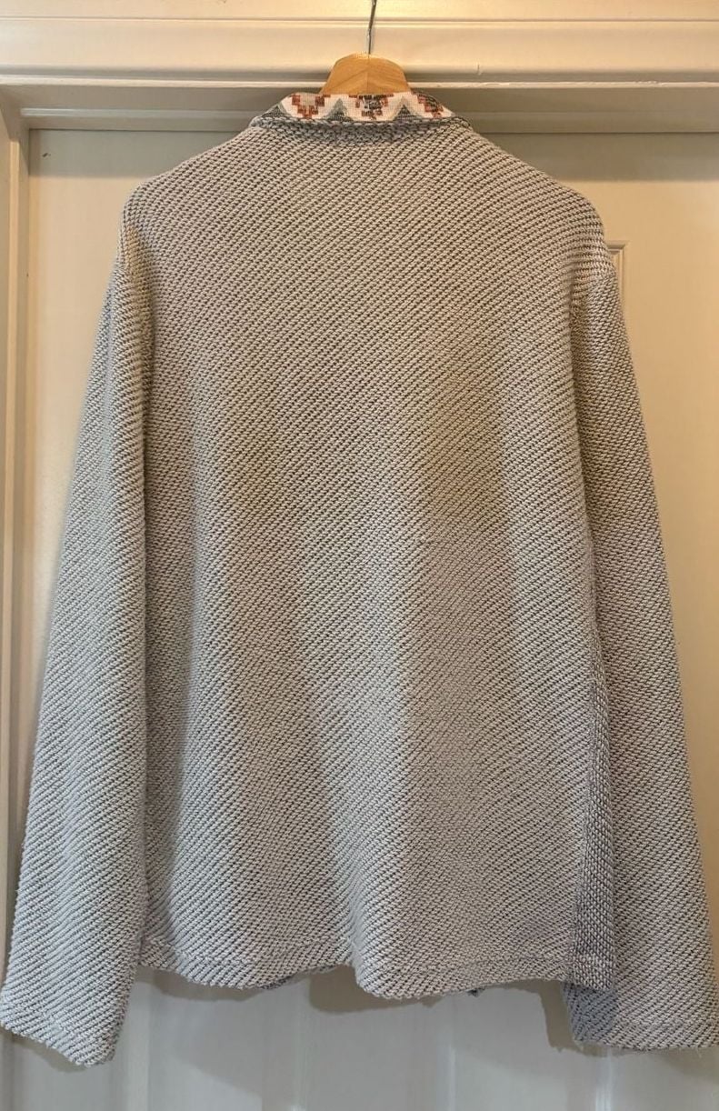 Southern Marsh Pawleys Rope Pullover Size S Gray Aztec Collar 3