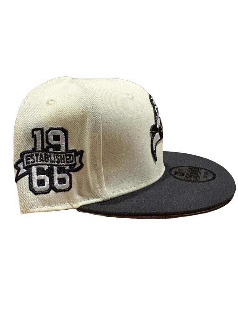 New Era Chicago Bulls 9FIFTY Snapback Hat Cream Black Established 66 3