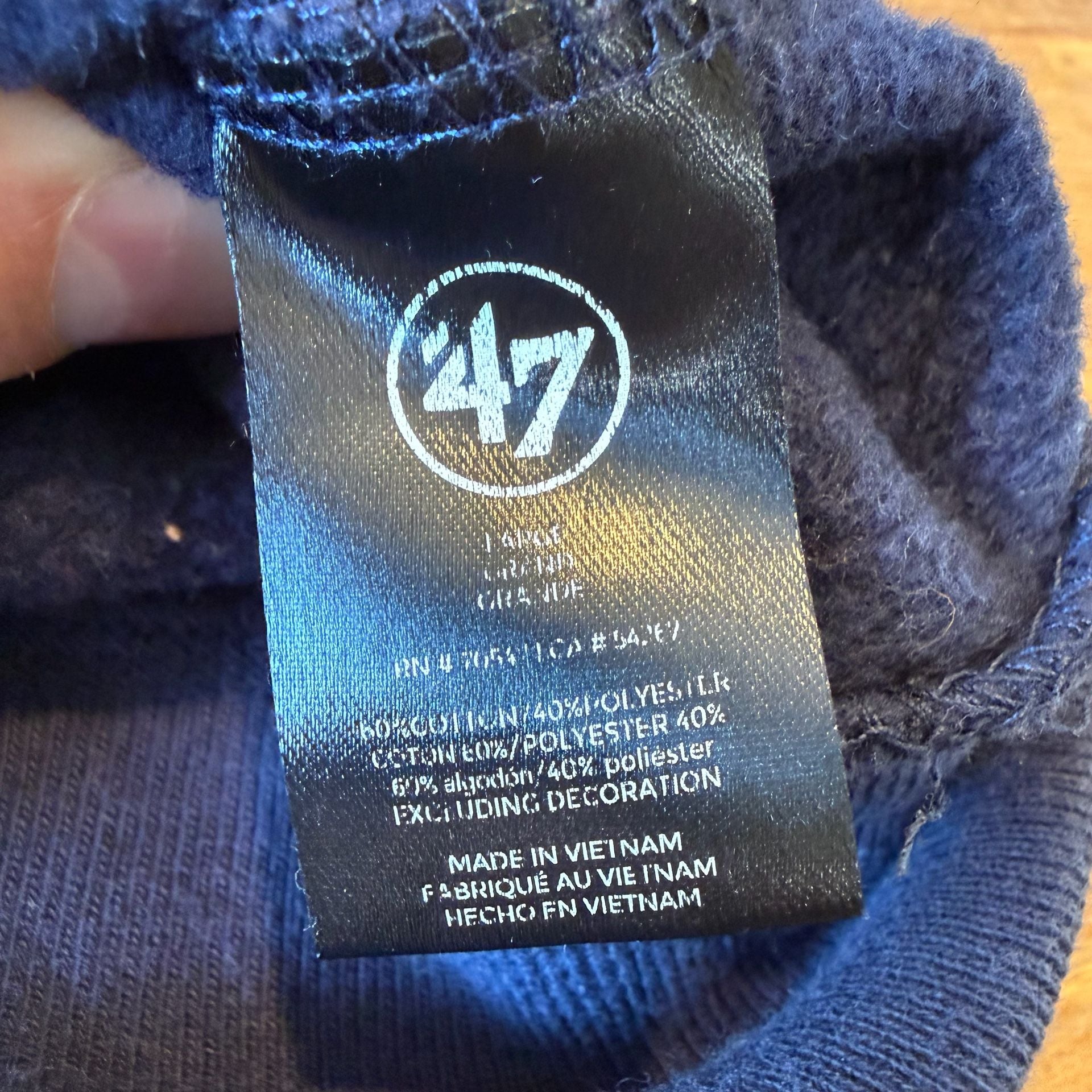 47 Brand Denver Broncos Groundbreaker Onset Crewneck Sweatshirt Men L Blue White 10