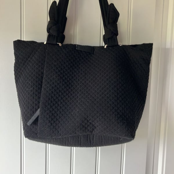 Vera Bradley Quilted Tote Bag Black