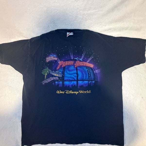 Planet Hollywood Walt Disney World T-Shirt Black Graphic Tee