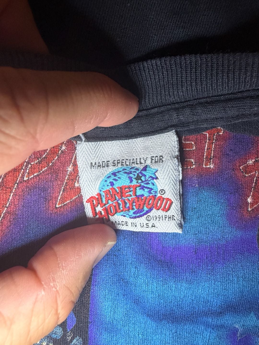 Planet Hollywood Walt Disney World T-Shirt Black Graphic Tee 8