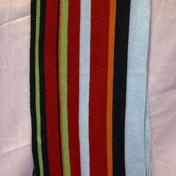 Paul Smith Vintage Multicolored Striped Knit Scarf