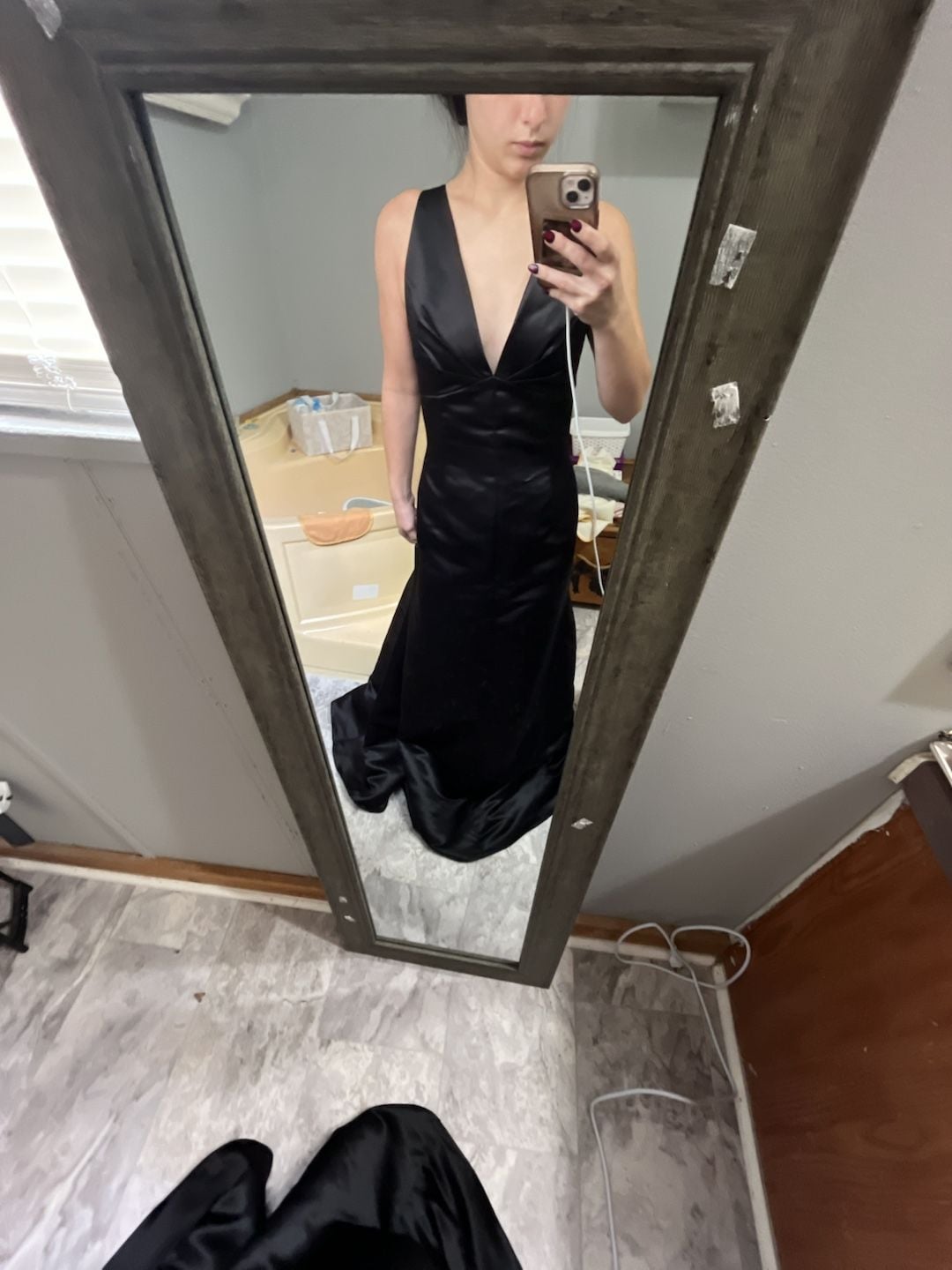Mac Duggal Women's Sleeveless V Neck Satin Gown With Bow Details - Macy's, 7