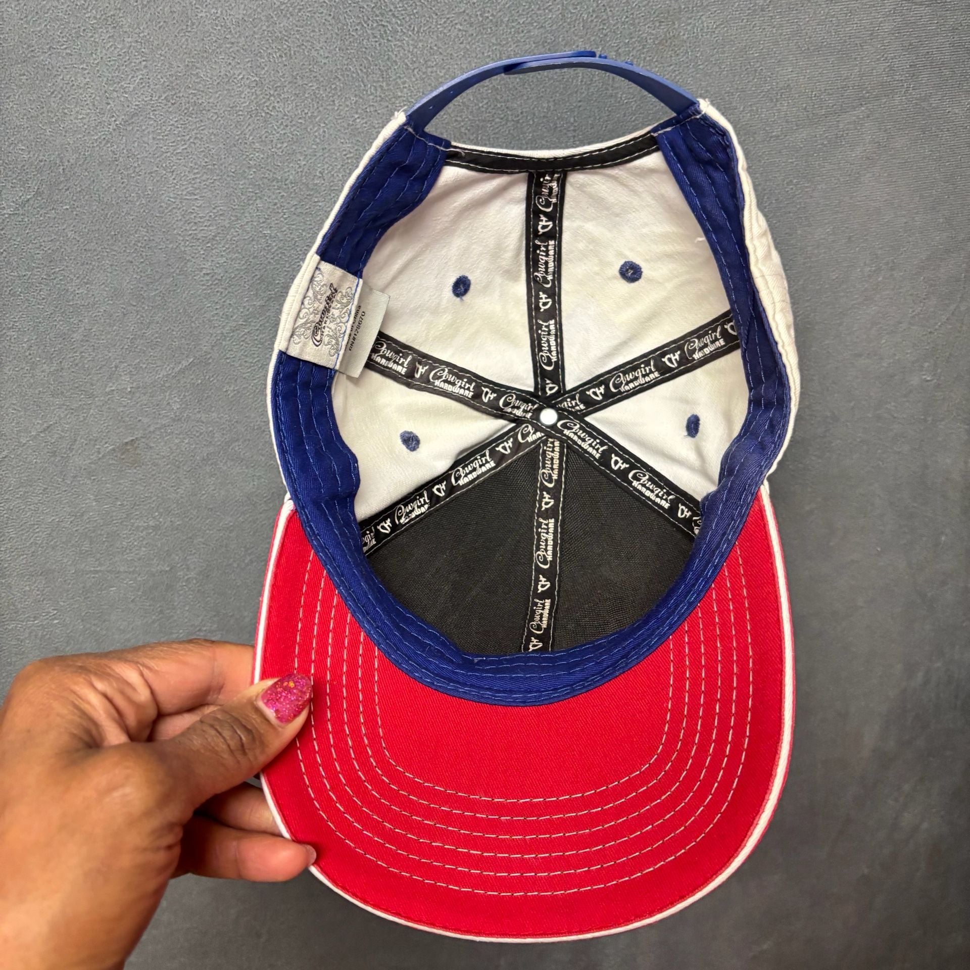 Cowgirl Hardware American Flag Horse Snapback Hat Patriotic Western One Size 7
