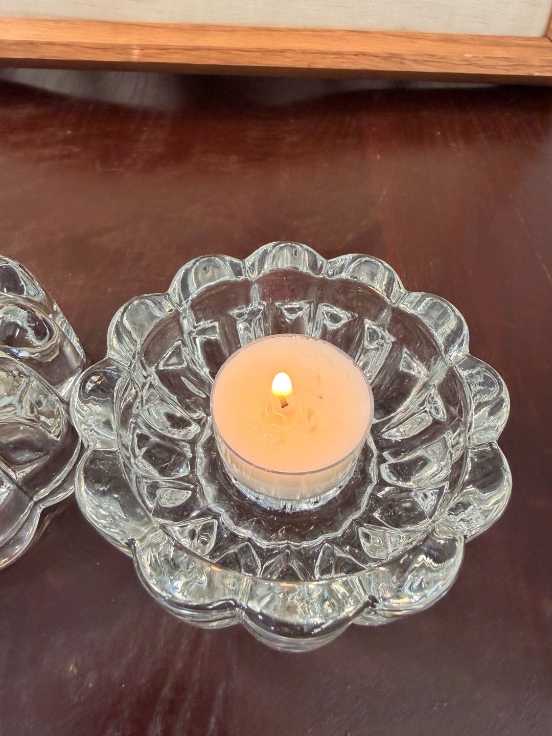 Vintage Princess House Crystal Candle Holders Clear Glass Bubble Scallop Design 7