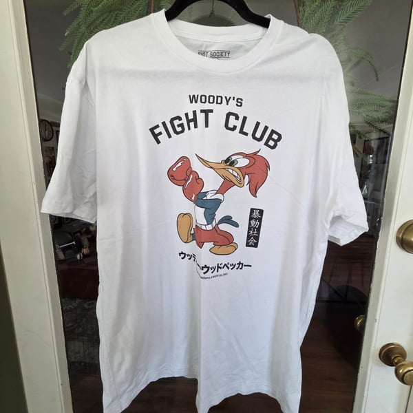 Riot Society Woody Woodpecker T-Shirt Size XL White