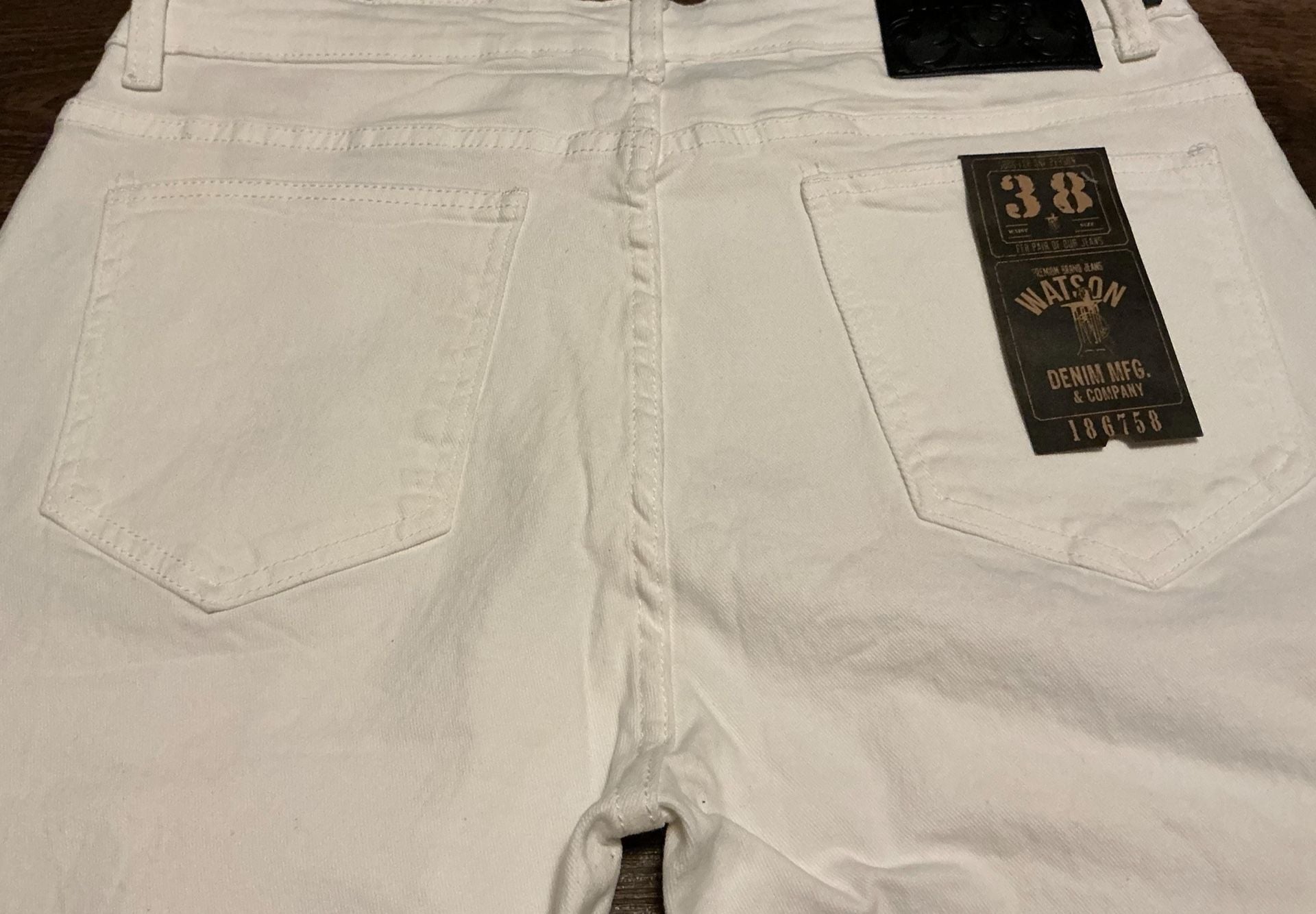 Watson Denim Floral Chenille Patchwork White Jeans 10