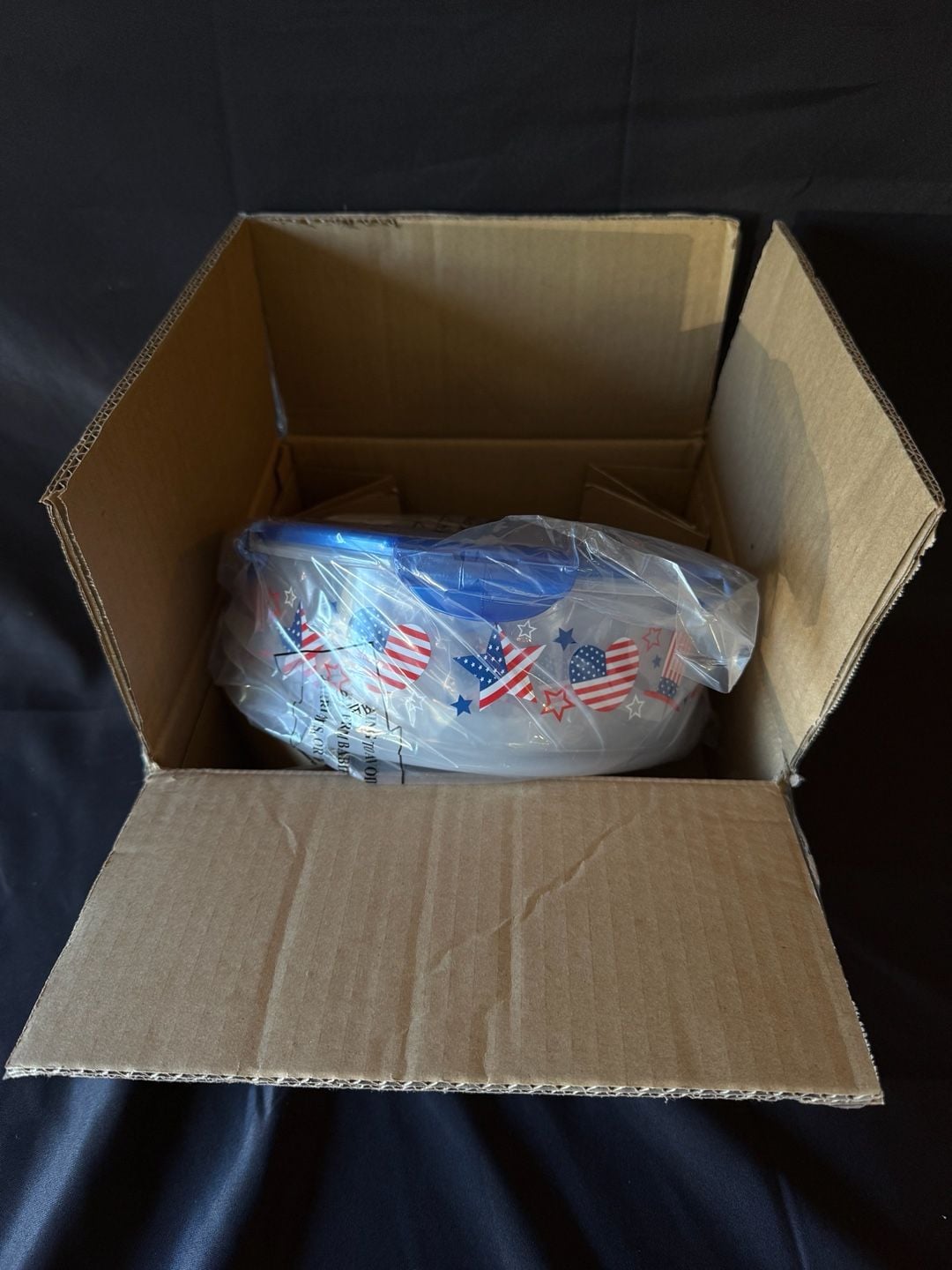 LocknLock Patriotic American Flag Star Heart Container Bowl Set (3 piece) 2