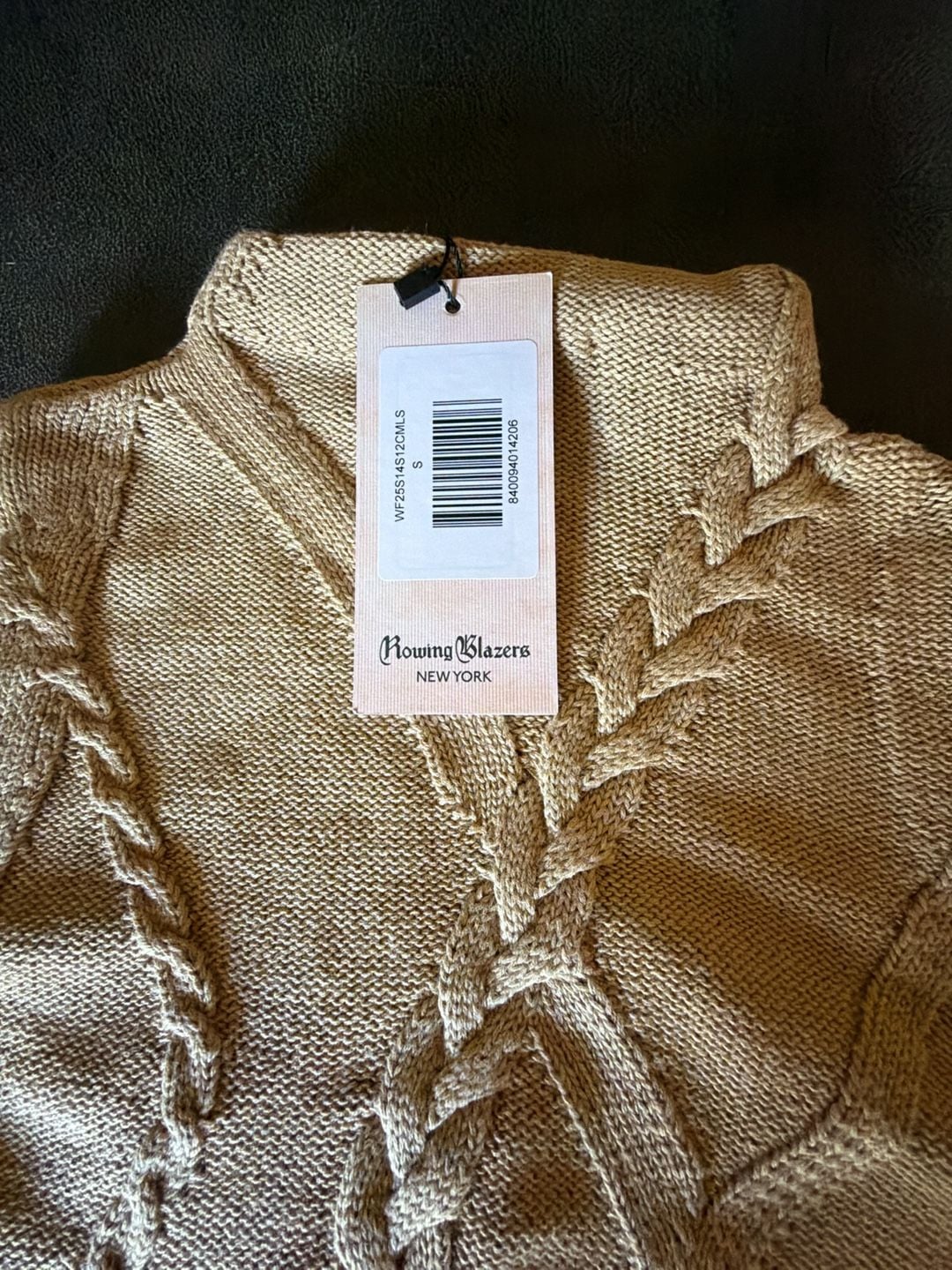Rowing Blazers Cotton Cable Tank Size S Camel 3