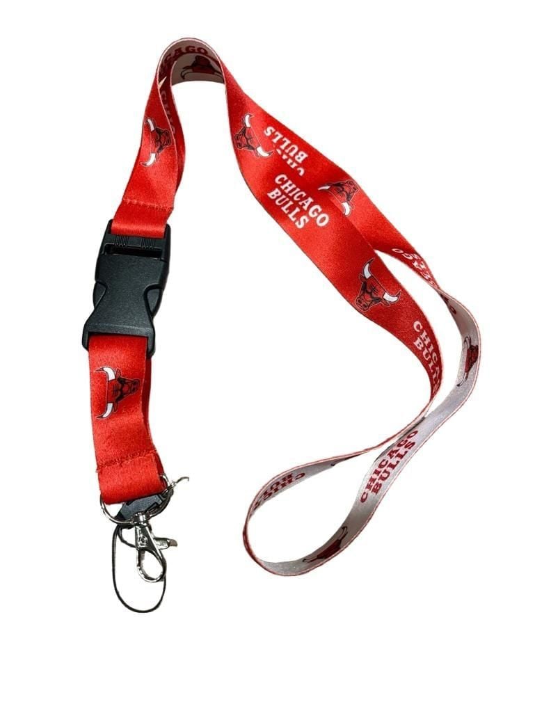 Chicago Bulls NBA Lanyard with Detachable Keychain Red 1