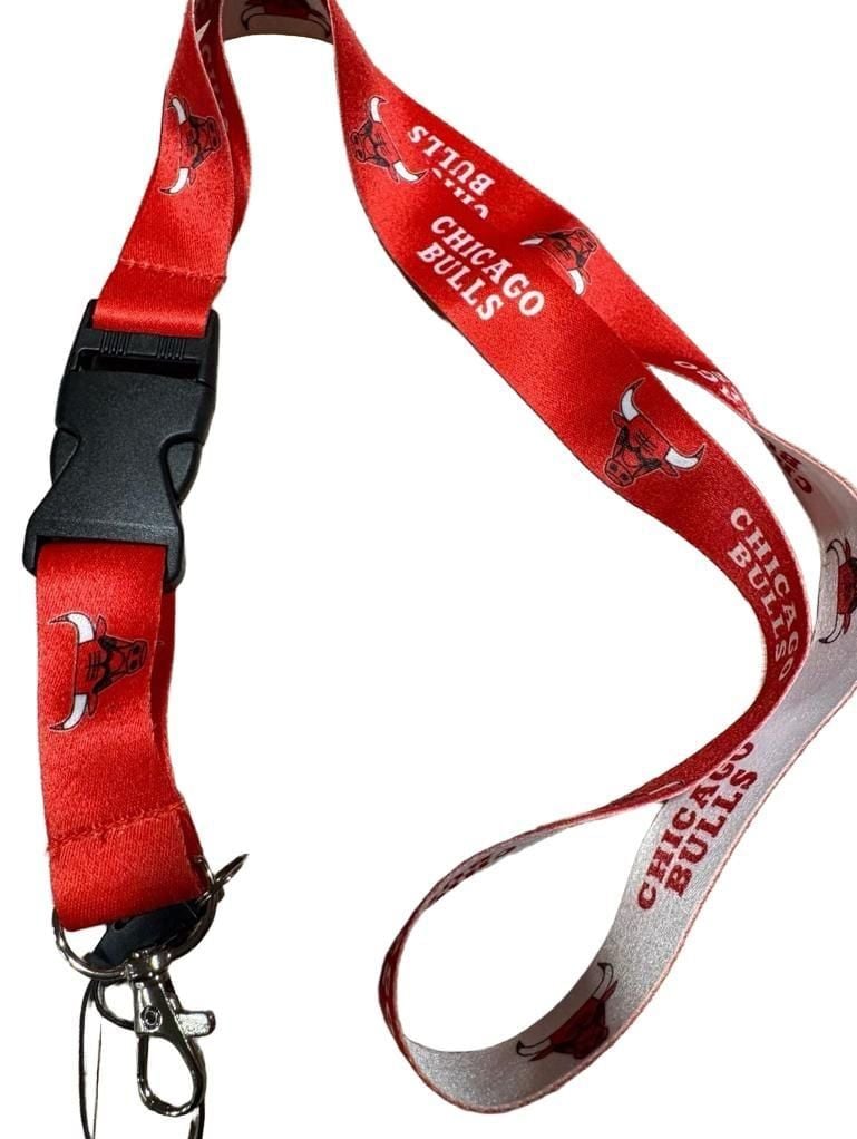 Chicago Bulls NBA Lanyard with Detachable Keychain Red 2