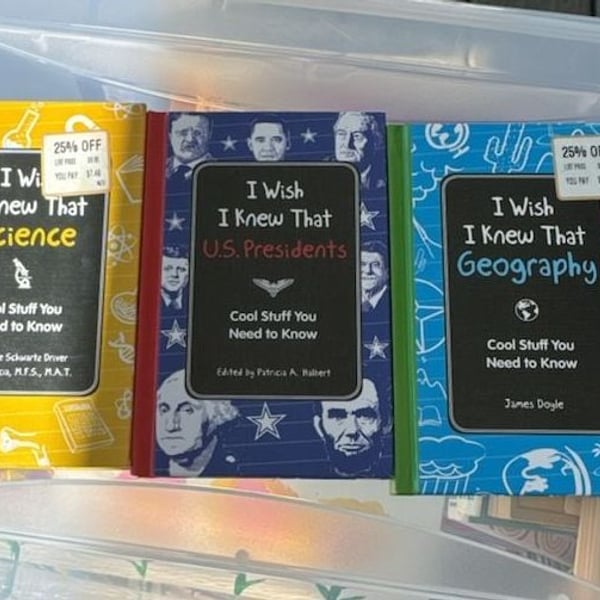 I Wish I Knew That 3 Book Set Science U.S. Presidents Geography