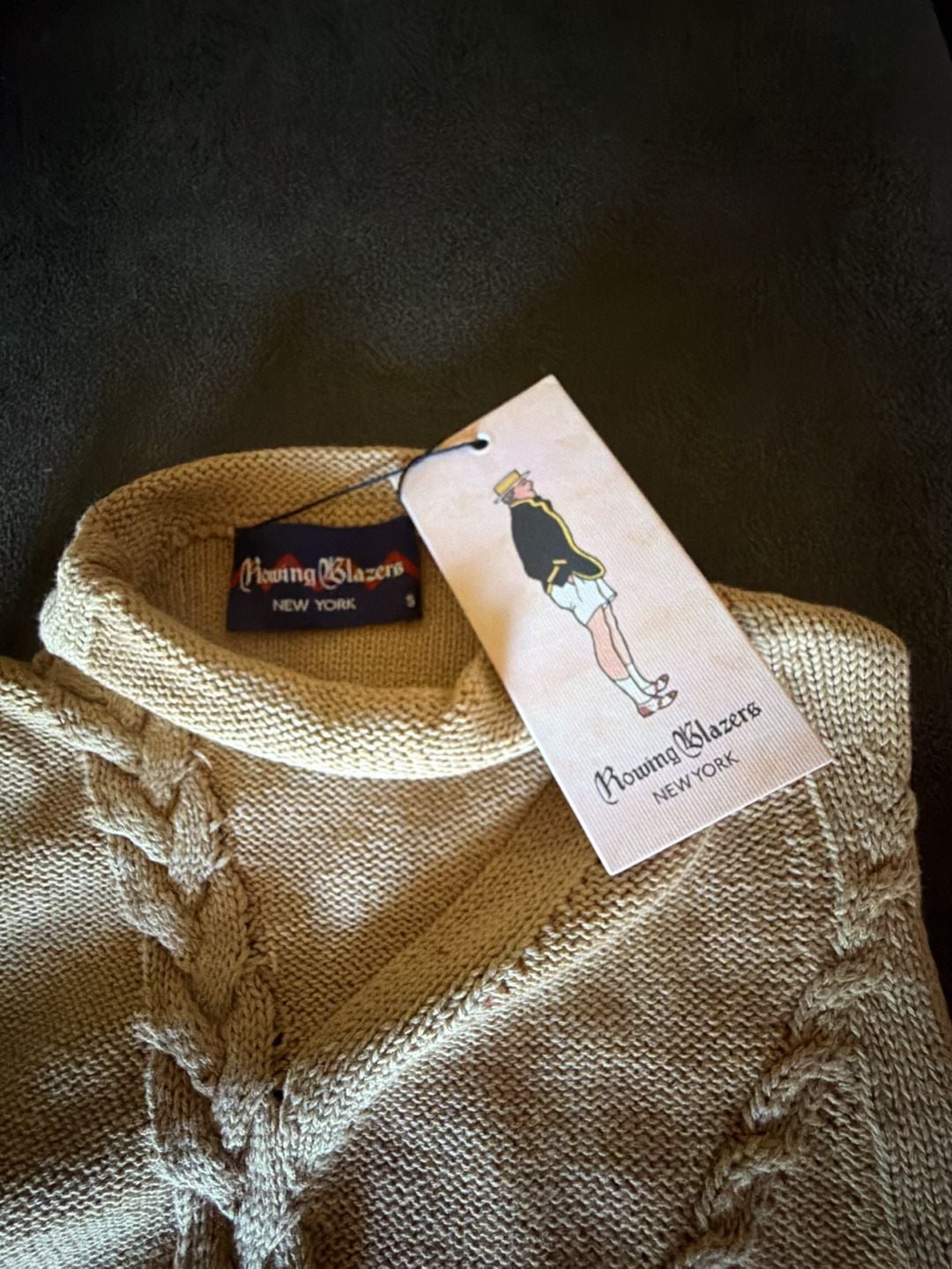 Rowing Blazers Cotton Cable Tank Size S Camel 4