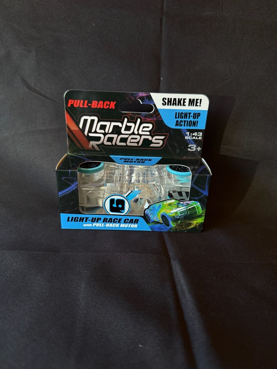 Skullduggery Marble Racers 1:43 Scale Light-Up Race Car Pull-Back Toy Set 4