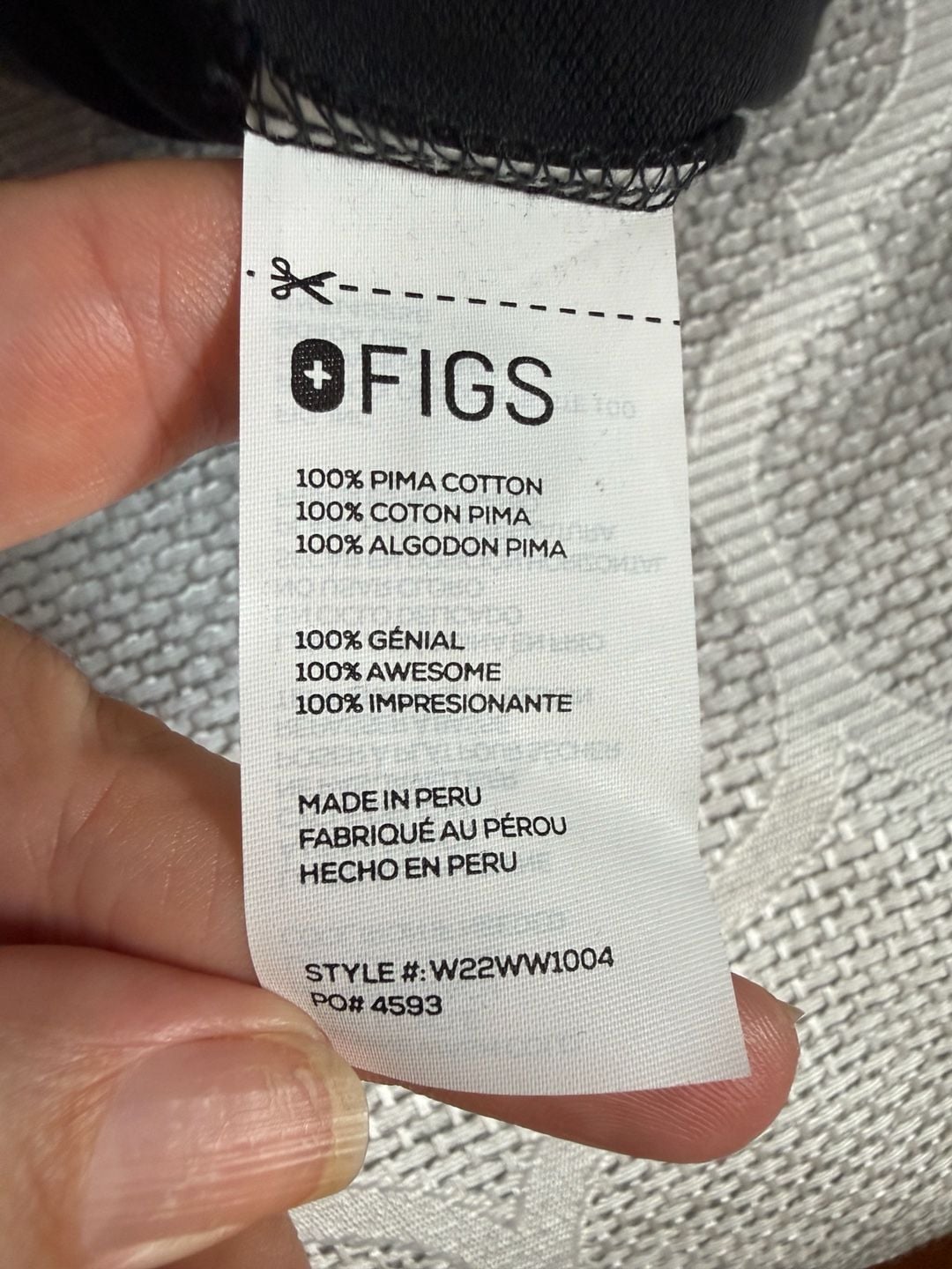 Figs Women’s Technical Pique Scrub Polo Size XL Black 8