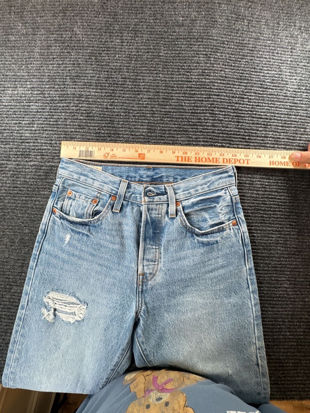 Levi's 501 Original Distressed Light Wash Jeans 17