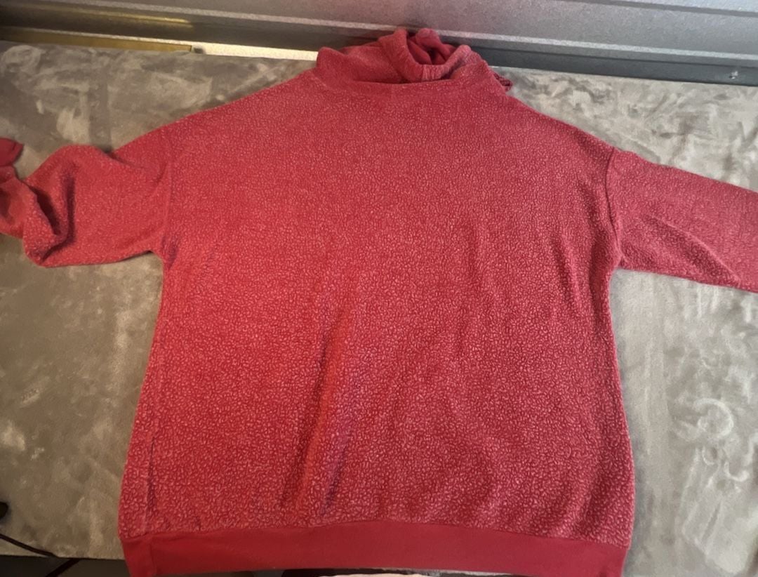 Soft Serve Clothing Sherpa Fleece Pullover Hoodie Size 2XL Red 7