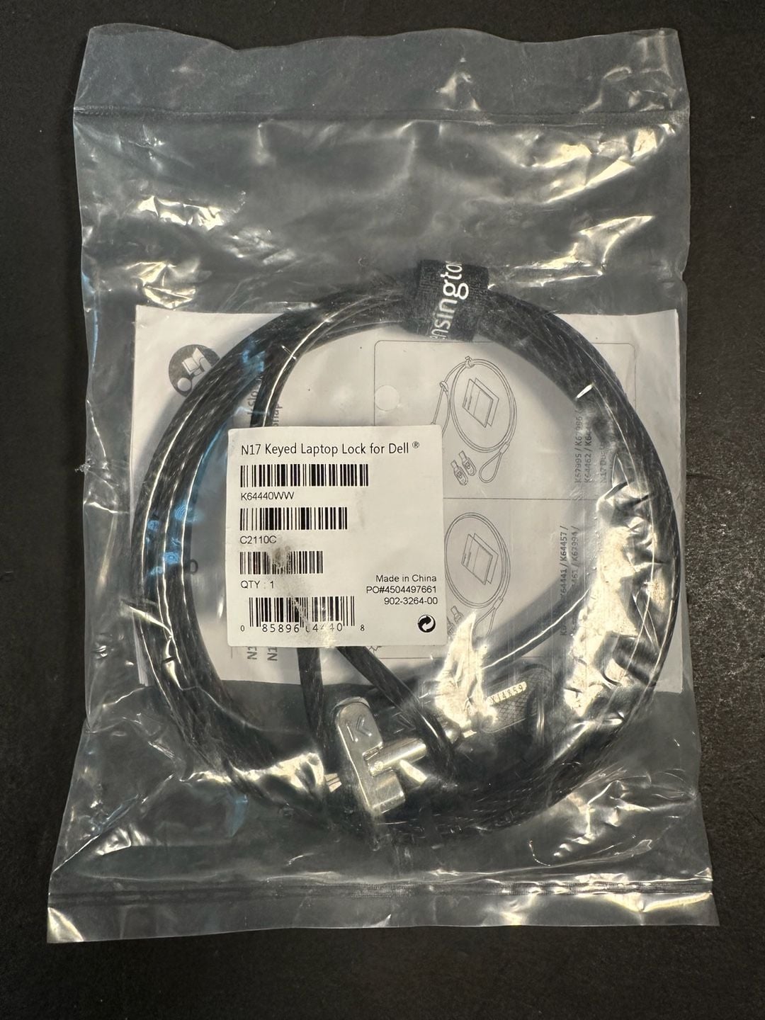 Kensington N17 Keyed Laptop Lock for Dell K64440WW 1